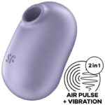 Imagen del artículo erótico SATISFYER - PRO TO GO 2 ESTIMULADOR Y VIBRADOR DOBLE VIOLETA de SATISFYER AIR PULSE en la sección JUGUETES BIENESTAR |Juguetes para Mujeres|Estimuladores|Succionadores sin vibración de Millenial Sexshop.