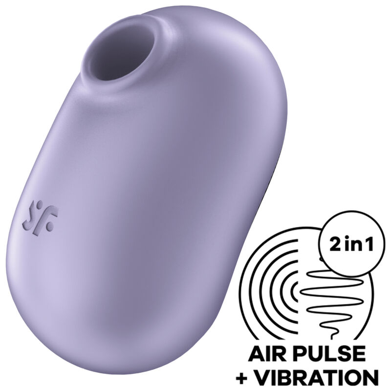 Imagen del artículo erótico SATISFYER - PRO TO GO 2 ESTIMULADOR Y VIBRADOR DOBLE VIOLETA de SATISFYER AIR PULSE en la sección JUGUETES BIENESTAR |Juguetes para Mujeres|Estimuladores|Succionadores sin vibración de Millenial Sexshop.