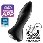 Imagen del artículo erótico SATISFYER - ROTATOR PLUG 1+ PLUG VIBRADOR APP NEGRO de SATISFYER CONNECT en la sección JUGUETES BIENESTAR |Vibradores|Vibradores con APP de Millenial Sexshop.