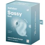 SATISFYER - SASSY SEAL ESTIMULADOR & VIBRADOR AZUL - Imagen 6