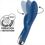 SATISFYER - SPINNING RABBIT 1 ESTIMULACION CLITORIS Y PUNTO G AZUL - Imagen 6