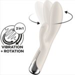 SATISFYER - SPINNING RABBIT 1 ESTIMULACION CLITORIS Y PUNTO G BEIGE - Imagen 6