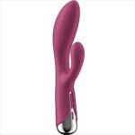 Imagen del artículo erótico SATISFYER - SPINNING RABBIT 1 ESTIMULACION CLITORIS Y PUNTO G ROJO de SATISFYER VIBRATOR en la sección JUGUETES BIENESTAR |Vibradores|Vibradores Rabbit de Millenial Sexshop.