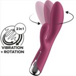 SATISFYER - SPINNING RABBIT 1 ESTIMULACION CLITORIS Y PUNTO G ROJO - Imagen 6