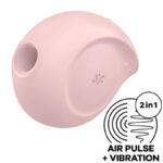 Imagen del artículo erótico SATISFYER - SUGAR RUSH ESTIMULADOR Y VIBRADOR ROSA de SATISFYER AIR PULSE en la sección JUGUETES BIENESTAR |Juguetes para Mujeres|Estimuladores|Succionadores sin vibración de Millenial Sexshop.