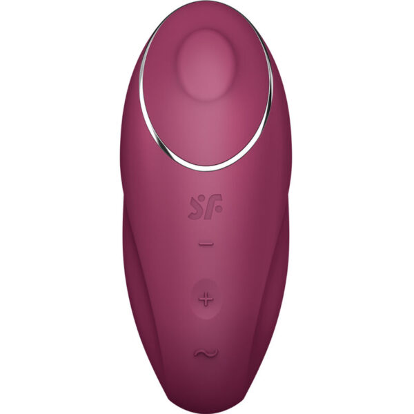 Imagen del artículo erótico SATISFYER - TAP & CLIMAX 1 VIBRADOR LAY-ON ROJO de SATISFYER LAYONS en la sección JUGUETES BIENESTAR |Vibradores|Vibradores Lay-on Clítoris de Millenial Sexshop.