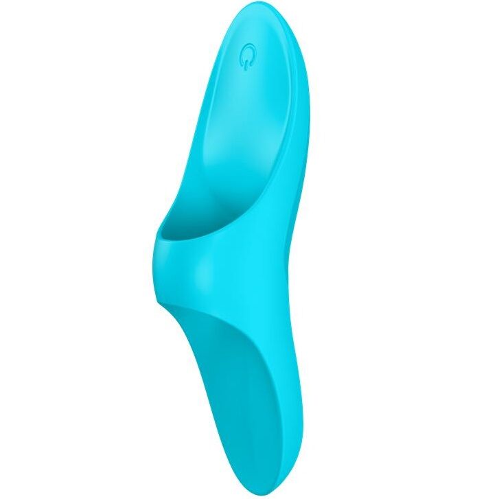 Imagen del artículo erótico SATISFYER - TEASER DEDAL VIBRADOR AZUL LIGHT de SATISFYER VIBRATOR en la sección JUGUETES BIENESTAR |Vibradores|Vibradores Dedo de Millenial Sexshop.