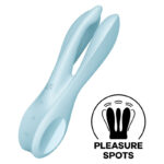 Imagen del artículo erótico SATISFYER - THREESOME 1 VIBRADOR AZUL de SATISFYER VIBRATOR en la sección JUGUETES BIENESTAR |Juguetes para Mujeres|Estimuladores|Para Clítoris de Millenial Sexshop.