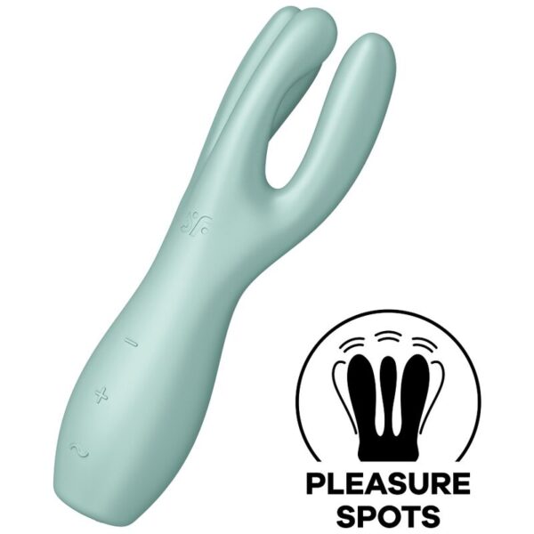 Imagen del artículo erótico SATISFYER - THREESOME 3 VIBRADOR VERDE de SATISFYER VIBRATOR en la sección JUGUETES BIENESTAR |Juguetes para Mujeres|Estimuladores|Para Clítoris de Millenial Sexshop.