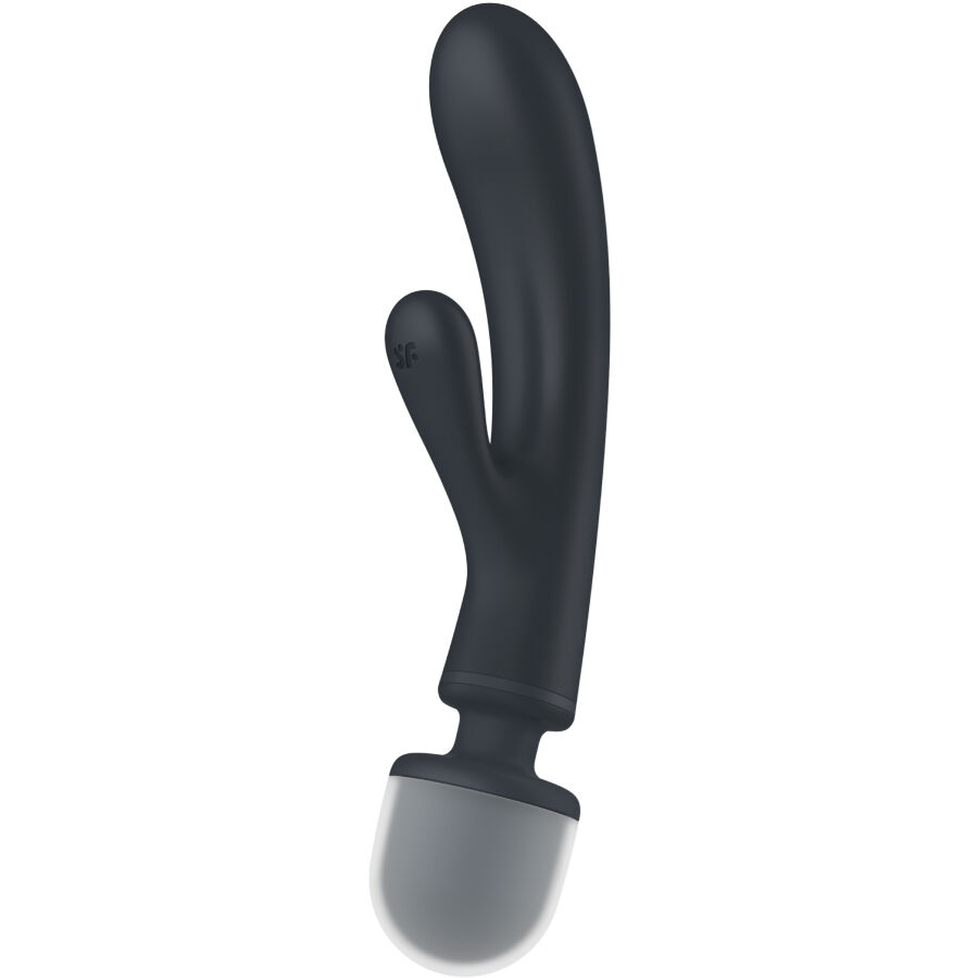 Imagen del artículo erótico SATISFYER - TRIPLE LOVER MASAJEADOR VIBRADOR RABBIT GRIS de SATISFYER VIBRATOR en la sección JUGUETES BIENESTAR |Vibradores|Vibrador WAND de Millenial Sexshop.