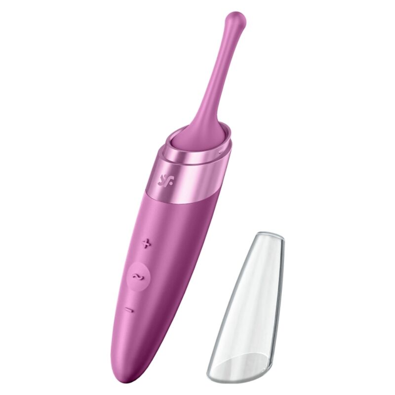 Imagen del artículo erótico SATISFYER - TWIRLING DELIGHT ESTIMULADOR CLITORIS MORADO de SATISFYER VIBRATOR en la sección JUGUETES BIENESTAR |Juguetes para Mujeres|Estimuladores|Para Clítoris de Millenial Sexshop.