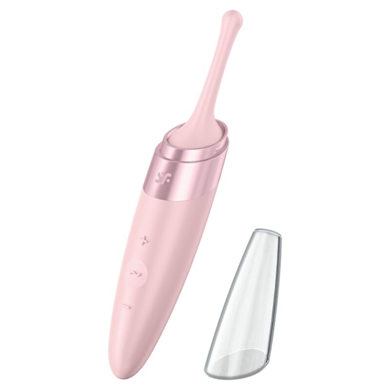 Imagen del artículo erótico SATISFYER - TWIRLING DELIGHT ESTIMULADOR CLITORIS ROSA de SATISFYER VIBRATOR en la sección JUGUETES BIENESTAR |Juguetes para Mujeres|Estimuladores|Para Clítoris de Millenial Sexshop.