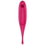 SATISFYER - TWIRLING PRO ESTIMULADOR Y VIBRADOR ROJO - Imagen 2