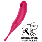 Imagen del artículo erótico SATISFYER - TWIRLING PRO ESTIMULADOR Y VIBRADOR ROJO de SATISFYER AIR PULSE en la sección JUGUETES BIENESTAR |Juguetes para Mujeres|Estimuladores|Succionadores sin vibración de Millenial Sexshop.