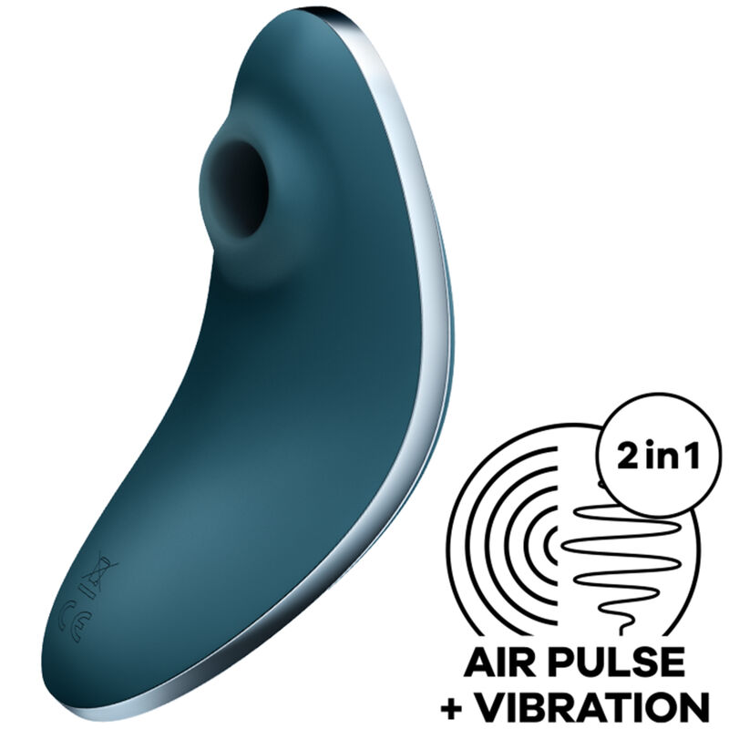 Imagen del artículo erótico SATISFYER - VULVA LOVER 1 ESTIMULADOR Y VIBRADOR AZUL de SATISFYER AIR PULSE en la sección JUGUETES BIENESTAR |Juguetes para Mujeres|Estimuladores|Succionadores sin vibración de Millenial Sexshop.