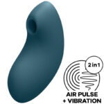 Imagen del artículo erótico SATISFYER - VULVA LOVER 2 ESTIMULADOR Y VIBRADOR AZUL de SATISFYER AIR PULSE en la sección JUGUETES BIENESTAR |Juguetes para Mujeres|Estimuladores|Succionadores sin vibración de Millenial Sexshop.