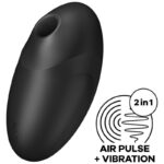 Imagen del artículo erótico SATISFYER - VULVA LOVER 3 ESTIMULADOR Y VIBRADOR NEGRO de SATISFYER AIR PULSE en la sección JUGUETES BIENESTAR |Juguetes para Mujeres|Estimuladores|Succionadores sin vibración de Millenial Sexshop.
