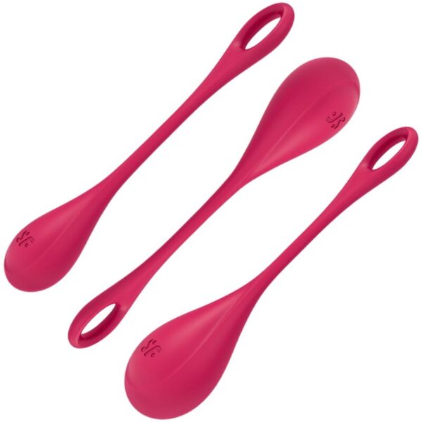 Imagen del artículo erótico SATISFYER - YONI POWER 1 KIT DE ENTRENAMIENTO ROJO de SATISFYER BALLS en la sección JUGUETES BIENESTAR |Juguetes para Mujeres|Bolas Chinas|Bolas Silicona de Millenial Sexshop.