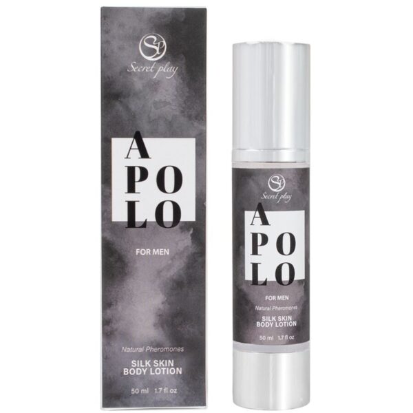 Imagen del artículo erótico SECRETPLAY - APOLO LOCIÓN PIEL DE SEDA PARA HOMBRES 50 ML de SECRETPLAY COSMETIC en la sección DROGUERÍA |Para Masajes|Aceites sin sabores de Millenial Sexshop.