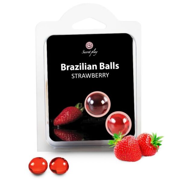 Imagen del artículo erótico SECRETPLAY - BRAZILIAN BALLS FRESAS SET 2 BOLAS de SECRETPLAY COSMETIC en la sección DROGUERÍA |Lubricantes|Bolas Brazilian Balls de Millenial Sexshop.