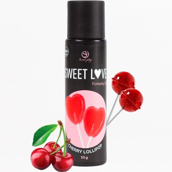 Imagen del artículo erótico SECRETPLAY - CEREZA LOLLIPOP GEL SWEET LOVE 60 ML de SECRETPLAY COSMETIC en la sección DROGUERÍA |Lubricantes|Con deliciosos Sabores de Millenial Sexshop.