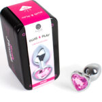 SECRETPLAY - METAL BUTT PLUG CORAZÓN FUCSIA TALLA S 7 CM - Imagen 2
