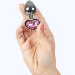 SECRETPLAY - METAL BUTT PLUG CORAZÓN FUCSIA TALLA S 7 CM - Imagen 3