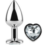 Imagen del artículo erótico SECRETPLAY - METAL BUTT PLUG CORAZÓN TRANSPARENTE TALLA S 7 CM de SECRETPLAY TOYS en la sección JUGUETES BIENESTAR |Anal|Plugs Anales de Millenial Sexshop.