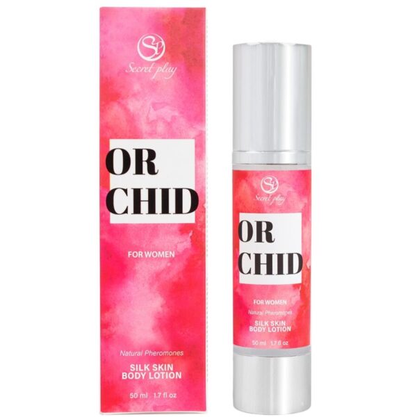 Imagen del artículo erótico SECRETPLAY - ORCHID LOCIÓN PIEL DE SEDA PARA MUJERES 50 ML de SECRETPLAY COSMETIC en la sección DROGUERÍA |Para Masajes|Aceites sin sabores de Millenial Sexshop.