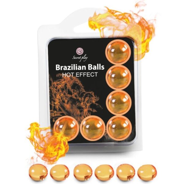 Imagen del artículo erótico SECRETPLAY - SET 6 BRAZILIAN BALLS EFECTO CALOR de SECRETPLAY COSMETIC en la sección DROGUERÍA |Lubricantes|Efecto Calor de Millenial Sexshop.