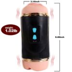 SHEQU - KAY MASTURBADOR DOBLE CON VIBRACIÓN DUAL BOCA Y VAGINA - Imagen 11