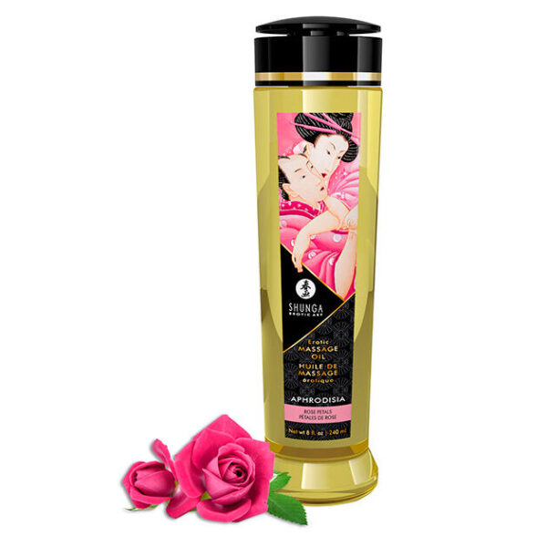 Imagen del artículo erótico SHUNGA - ACEITE DE MASAJE ERÓTICO APHRODISIA 240 ML de SHUNGA OILS en la sección DROGUERÍA |Para Masajes|Aceites con Sabores de Millenial Sexshop.