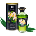 Imagen del artículo erótico SHUNGA - ACEITE MASAJE EFECTO CALOR TE VERDE ORGÁNICO 100 ML de SHUNGA OILS en la sección DROGUERÍA |Lubricantes|Efecto Calor de Millenial Sexshop.
