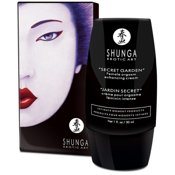 Imagen del artículo erótico SHUNGA - CREMA ORGASMO FEMENINO INTENSO JARDIN SECRETO de SHUNGA APHRODISIACS en la sección DROGUERÍA |Estimulantes para Ellas|Vagina virgen de Millenial Sexshop.