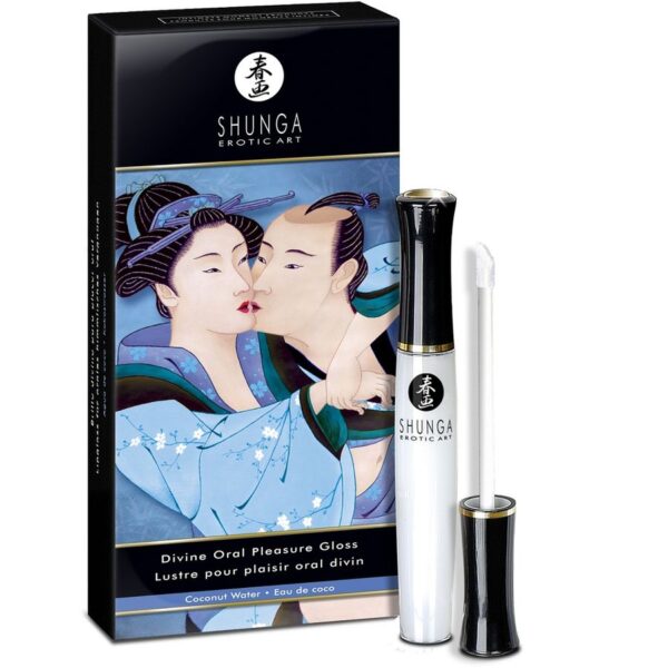 Imagen del artículo erótico SHUNGA - GLOSS LABIAL DIVINO AGUA DE COCO de SHUNGA APHRODISIACS en la sección DROGUERÍA |Para Sexo Oral de Millenial Sexshop.