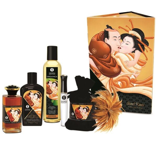 Imagen del artículo erótico SHUNGA - KIT COLECCIÓN DULCES BESOS de SHUNGA KITS en la sección DROGUERÍA |Para Masajes|Kits de masaje de Millenial Sexshop.