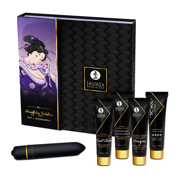 Imagen del artículo erótico SHUNGA - KIT GEISHA NAUGHTY de SHUNGA KITS en la sección DROGUERÍA |Para Masajes|Kits de masaje de Millenial Sexshop.