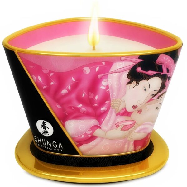 Imagen del artículo erótico SHUNGA - MINI CARESS BY CANDELIGHT VELA MASAJE ROSAS AFRODISÍACAS 170 ML de SHUNGA CANDLES en la sección DROGUERÍA |Para Masajes|Velas de Masaje de Millenial Sexshop.