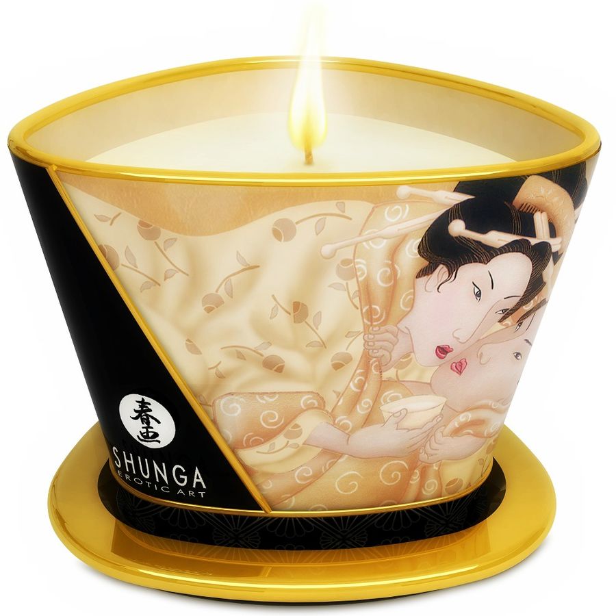 Imagen del artículo erótico SHUNGA - MINI CARESS BY CANDELIGHT VELA MASAJE VAINILLA 170 ML de SHUNGA CANDLES en la sección DROGUERÍA |Para Masajes|Velas de Masaje de Millenial Sexshop.