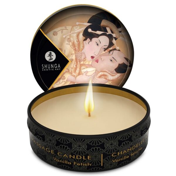Imagen del artículo erótico SHUNGA - MINI CARESS BY CANDELIGHT VELA MASAJE VAINILLA 30 ML de SHUNGA CANDLES en la sección DROGUERÍA |Para Masajes|Velas de Masaje de Millenial Sexshop.