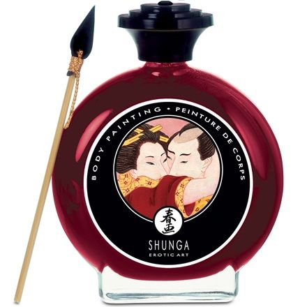 Imagen del artículo erótico SHUNGA - PINTURA CORPORAL DE FRESAS Y CAVA de SHUNGA MASSAGE CREAM en la sección DROGUERÍA |Pintura Corporal Comestible de Millenial Sexshop.