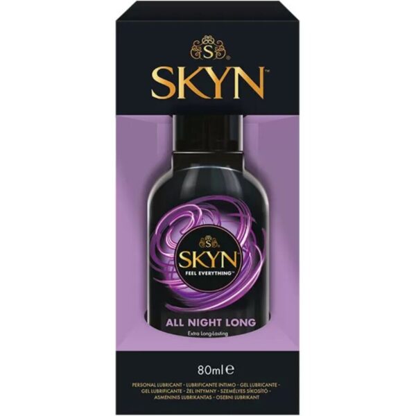 Imagen del artículo erótico SKYN - LUBRICANTE ALL NIGHT LONG BASE DE SILICONA 80 ML de SKYN en la sección DROGUERÍA |Lubricantes|Base Silicona de Millenial Sexshop.