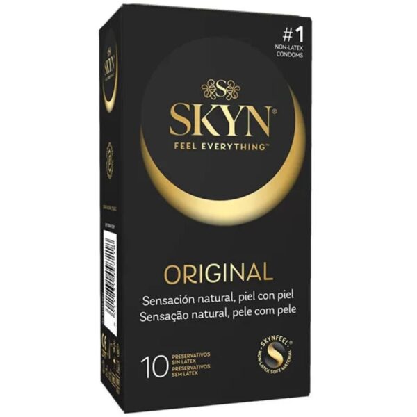 Imagen del artículo erótico SKYN - PRESERVATIVO ORIGINAL SENSACIÓN NATURAL 10 UNIDADES de SKYN en la sección PRESERVATIVOS |Sin Latex de Millenial Sexshop.