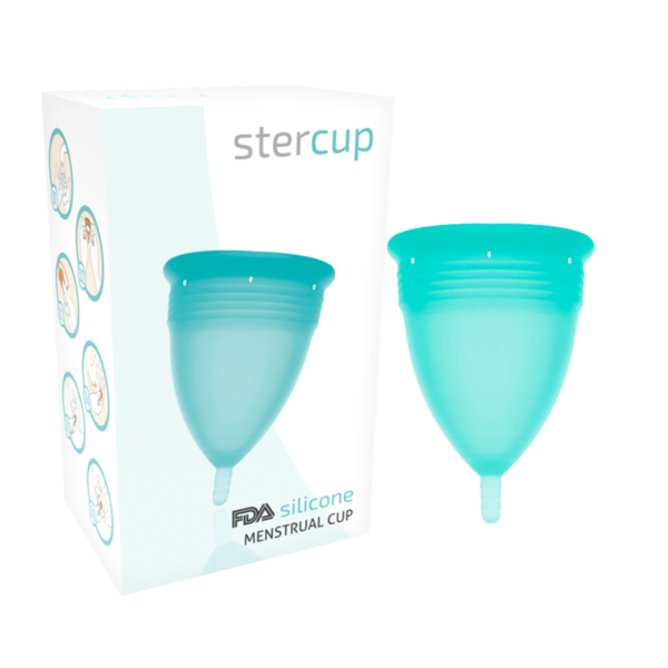 Imagen del artículo erótico STERCUP - COPA MENSTRUAL FDA SILICONA AQUAMARINA - TALLA S de STERCUP en la sección DROGUERÍA |Copas vaginales de Millenial Sexshop.
