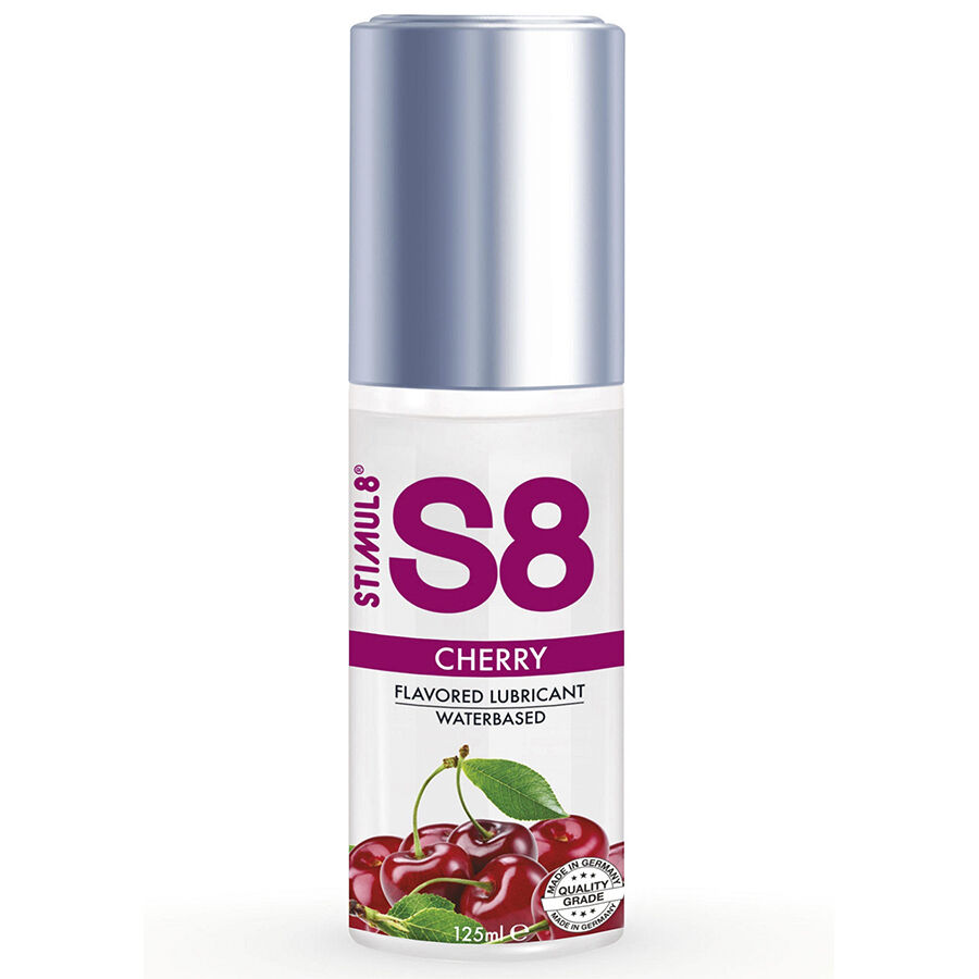 Imagen del artículo erótico STIMUL8 - S8 LUBRICANTE DE CEREZA 125 ML de STIMUL8 en la sección DROGUERÍA |Lubricantes|Con deliciosos Sabores de Millenial Sexshop.