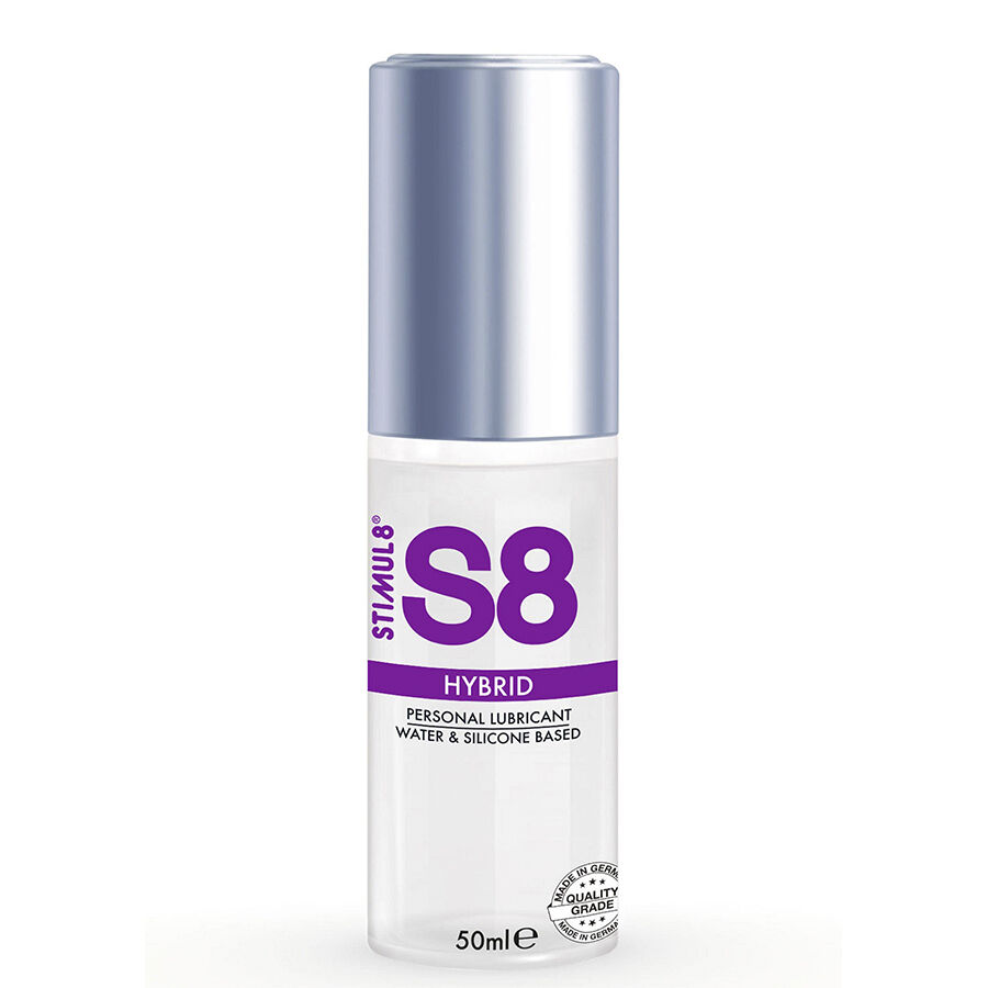 STIMUL8 - S8 LUBRICANTE HÍBRIDO 50 ML-MillenialSexshop-STIMUL8 Imagen del artículo erótico STIMUL8 - S8 LUBRICANTE HÍBRIDO 50 ML de STIMUL8 en la sección DROGUERÍA |Lubricantes|Base Silicona + Agua de Millenial Sexshop.