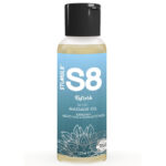 Imagen del artículo erótico STIMUL8 - S8 REFRESH ACEITE DE MASAJE ALGODÓN 125 ML de STIMUL8 en la sección DROGUERÍA |Para Masajes|Aceites con Sabores de Millenial Sexshop.