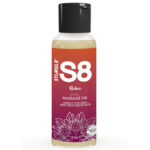 Imagen del artículo erótico STIMUL8 - S8 RELAX ACEITE DE MASAJE TÉ VERDE 125 ML de STIMUL8 en la sección DROGUERÍA |Para Masajes|Aceites con Sabores de Millenial Sexshop.