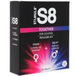 Imagen del artículo erótico STIMUL8 - S8 TOGETHER KIT DE PAREJAS 2 X 30 ML de STIMUL8 en la sección DROGUERÍA |Para Masajes|Kits de masaje de Millenial Sexshop.