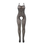 SUBBLIME - 951726 BODYSTOCKING CROTCHLESS DE REJILLA ELÁSTICO NEGRO TALLA ÚNICA - Imagen 4